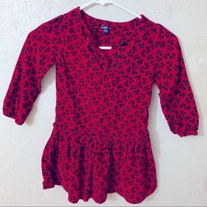 Gap Kids red bow corduroy dress Girls size 4T